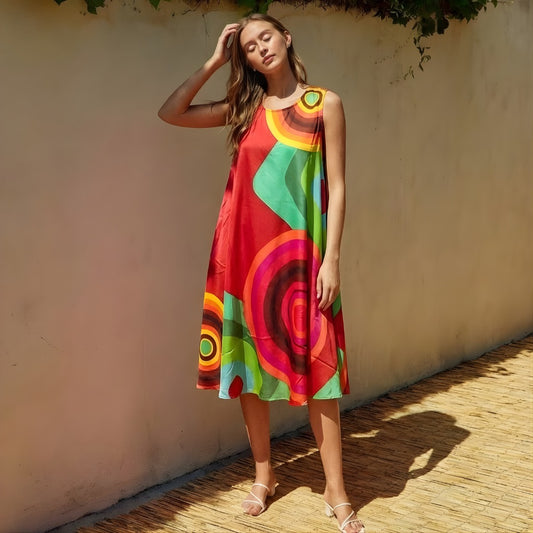 Red Circle Sundress