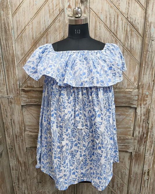 Solene Dress- Azure Vine