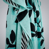 Light Aqua leaf Striped Kaftan – Elegant Flowing Wear