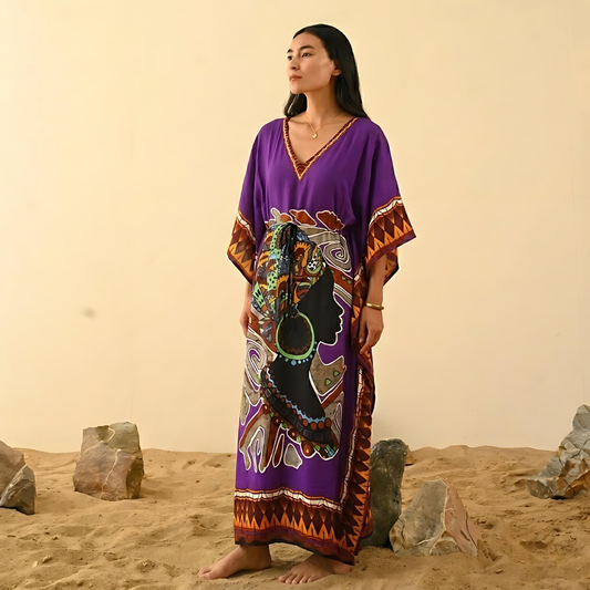 Purple African Kaftan | Bold Heritage Look