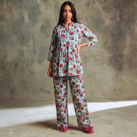 Rose Meadow Cotton Co-ord Set