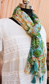 Green Kaleidoscope Pattern Scarf