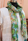Green Kaleidoscope Pattern Scarf