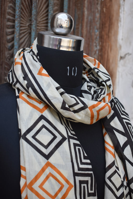 Rustika Boho Printed Scarf for Women