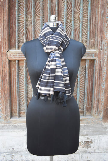 Midnight Loom Voile Printed Scarf