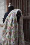 White Flora Printed Scarf